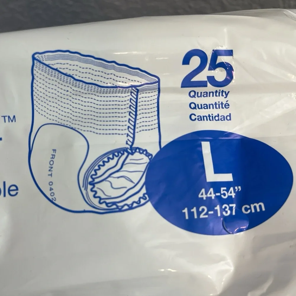 ComfortCare Disposable Absorbent Underwear Large 25 Count Adult Pull Up Diapers